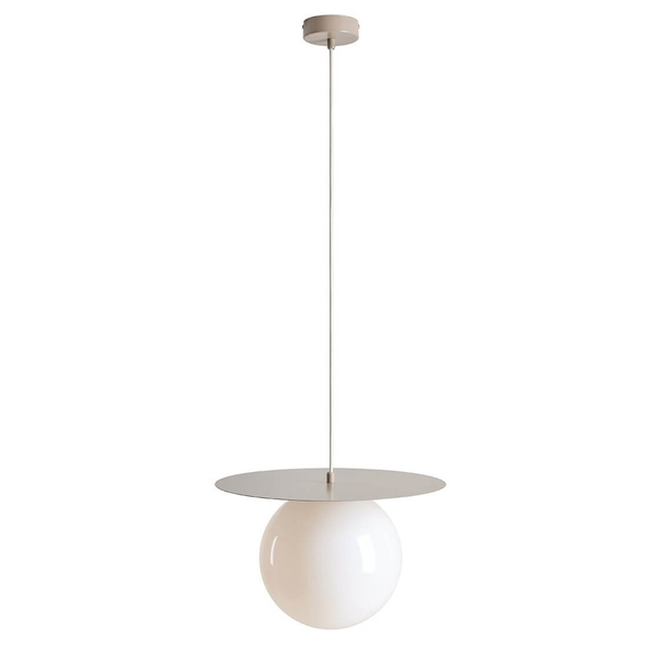Salonowa lampa wisząca kula LOOP 1125G17_L Aldex szklana beżowy