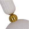 Wisząca lampa ryflowana Piega LP-939/1P L white szklana biała złota