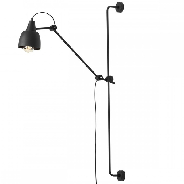 Regulowana lampa ścienna Dron 997C1 Aldex industrialna do sypialni czarna