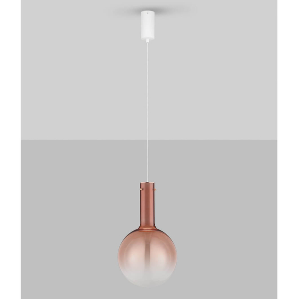 Zwisowa lampa nad stół JAVIER LE44479 LED 6W 3000K kula różowa biała