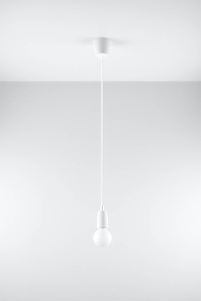 LAMPA wisząca SL.0569 industrialna OPRAWKA zwis na żarówkę biały