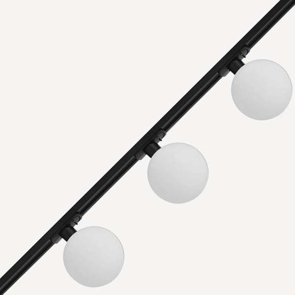 Kulista lampa do szynoprzewodu Bola 1F LP-003/1R SET czarny biały