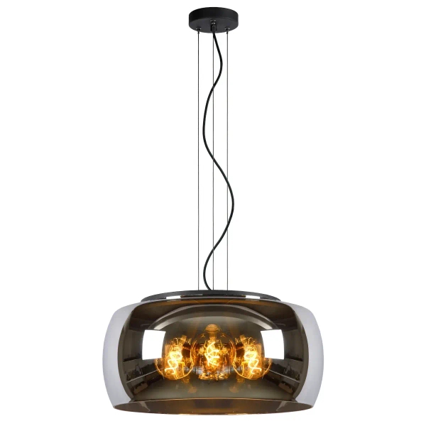 Wisząca lampa OLIVIA 45401/50/65 Lucide loftowa przydymiony czarny
