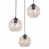 Okrągła lampa wisząca Cubus 4601 TK Lighting kaskadowa szklana bursztynowa