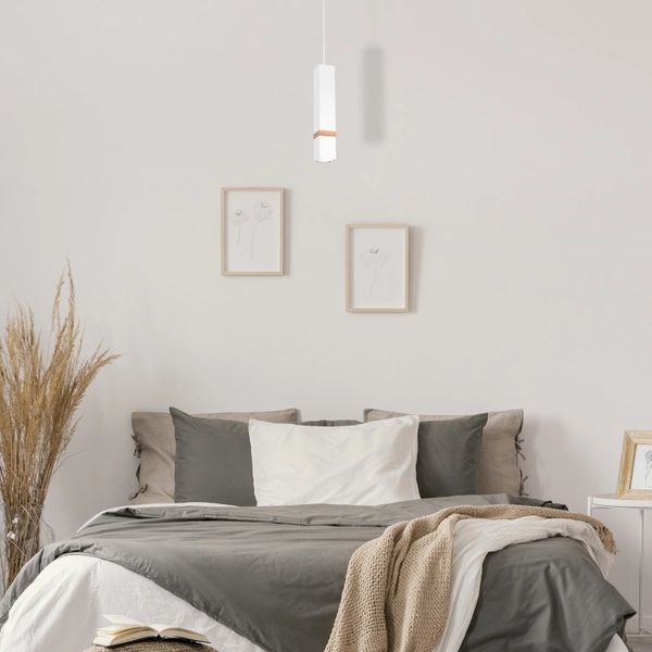 LAMPA wisząca VIDAR MLP5408 Milagro metalowa OPRAWA prostokątny ZWIS skandynawski biały