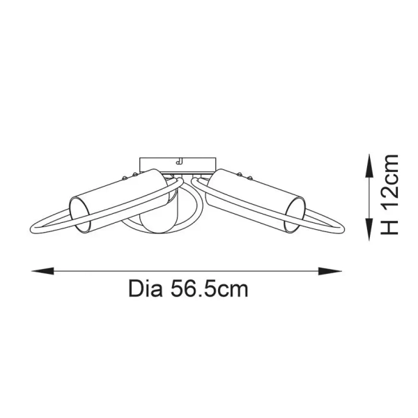 Potrójna lampa sufitowa Amari 96833 szklana chrom przezroczysty