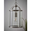 Metalowa lampa wisząca Lambeth 70323 Endon do pokoju srebrna przezroczysta