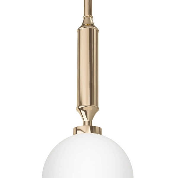 Wisząca lampa 1-płomienna Ero I biały zwis kula nad blat