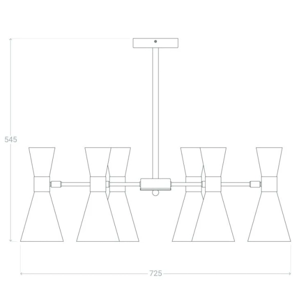 Wielopunktowa lampa sufitowa Libre ABR-LWS-6XE27 Abruzzo czarny złoty