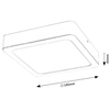 Kwadratowy plafon salonowy Shaun 3174 LED 12W 4000K nowoczesny biały