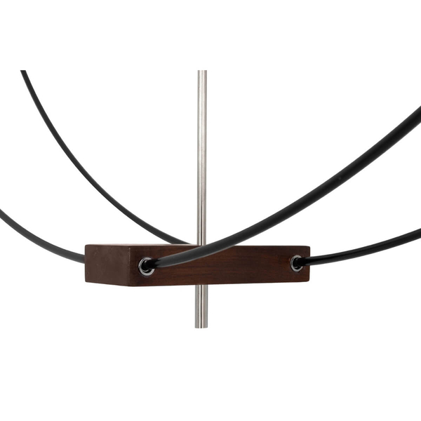Ścienny zegar Doble Ring MSE1501100463 metalowy czarny brązowy
