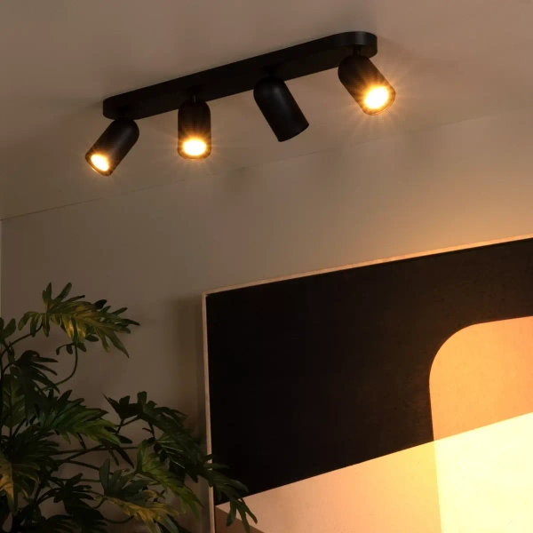 Kuchenna lampa przysufitowa PUNCH 13958/04/30 Lucide tubki czarny