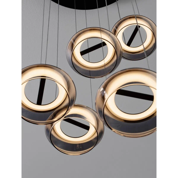 Lampa wisząca do salonu OVANIRA LE45196 LED 40W 3000K metalowa czarna