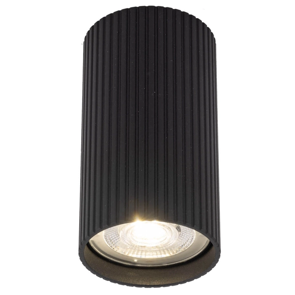 Lampa natynkowa do sypialni Tune 10022 sopel rurka tuba czarna