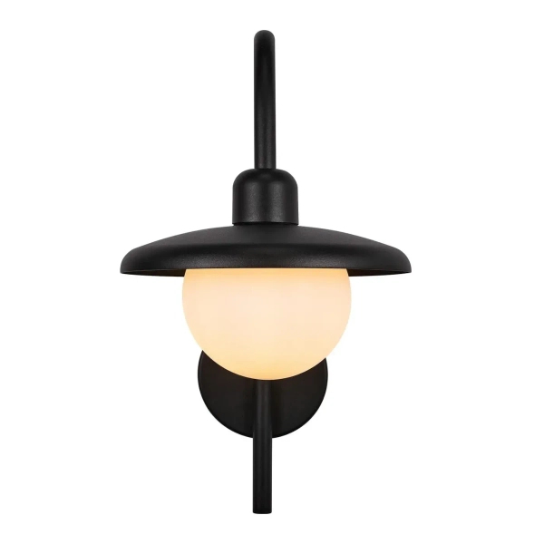 Zewnętrzna lampa ścienna Berlo 2418191003 IP44 kula czarny