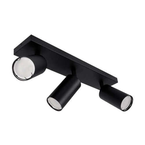 LAMPA sufitowa MANAM 03765 Ideus regulowana OPRAWA metalowe tuby reflektorki na listwie czarne