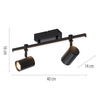 Sufitowa lampa regulowana Barik LED 14W 3000K spot 2-punktowy czarna