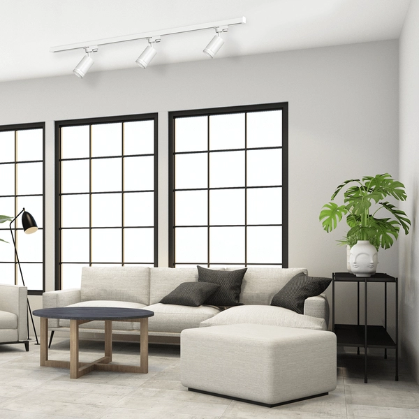 Szynoprzewód z reflektorkami Pipe komplet 1-fazowy biały