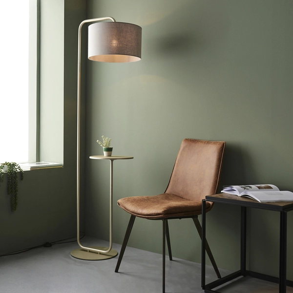 Stojąca lampa półka L&-192620 Light& minimalistyczna szampańska