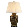 Stołowa lampa czarna złota 1xE27 na stolik porcelanowa MORRIS-TL-SMALL