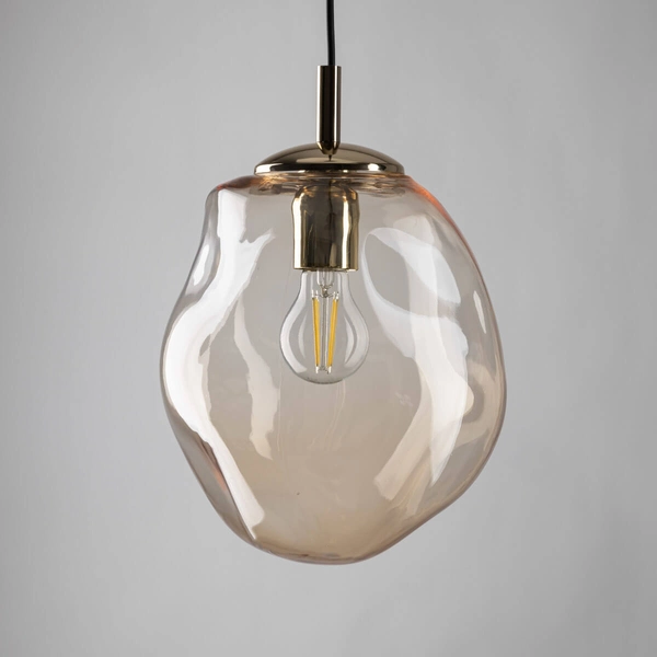 Wisząca lampa nad stół Sol 10083 do kuchni nieregularna czarna złota