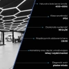Geometryczny plafon Hexagon HEX-565-Y9-V11-PS1 LED 230W 4000K IP54 biały
