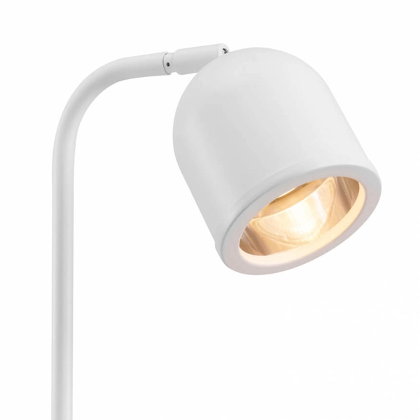 Gabinetowa lampka Botanica Wood 41100101 Kaspa skandynawska biała drewniana