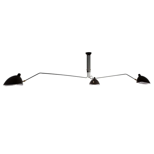 Loftowa LAMPA sufitowa DAVIS MDE610-3 Italux industrialna OPRAWA metalowa na wysięgnikach pająk czarny