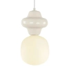 Ceramiczna zwisająca lampa Latera PND-94331-1S-GRN nad kanapę biały
