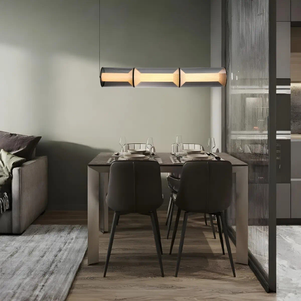Podłużna wisząca lampa Aeris LP-2137/3L TR LED 40W CCT przezroczysta