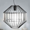 Wisząca lampa glamour ALVARO 31-55170 druciana zwis z kryształkami czarna