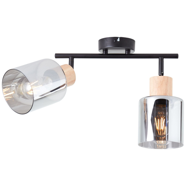 Sufitowa lampa Weald 99838/93 szklane klosze czarna przydymiona