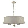 Plisowana lampa wisząca Cristin CRI0429 Dar Lighting mosiądz biała