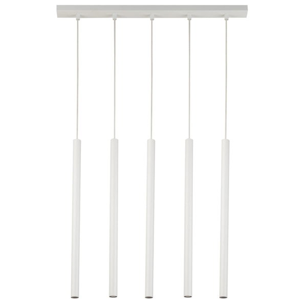 Wisząca lampa cylindriczne klosze Sopel 33616 Sigma metalowa biała