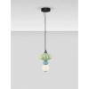 Szklana lampa wisząca CASURNO LE45220 LED 8W 3000K zielona niebieska