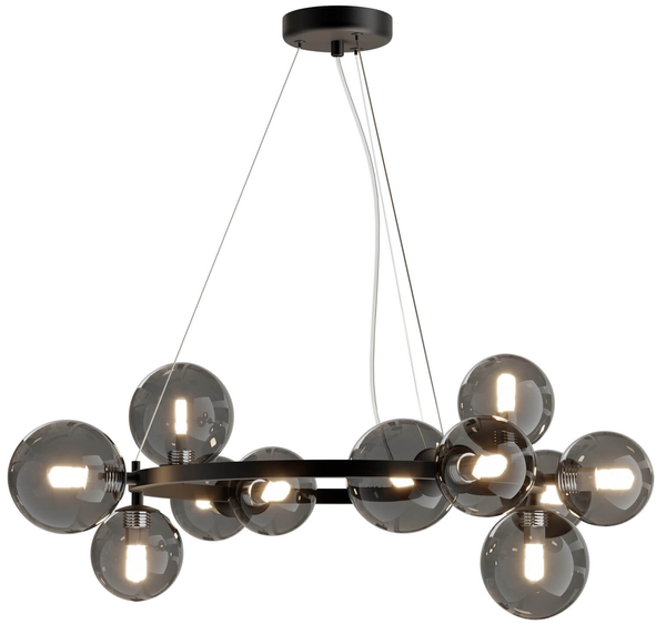 Wisząca lampa kulista Dallas MOD545PL-11B nad stół przydymiona