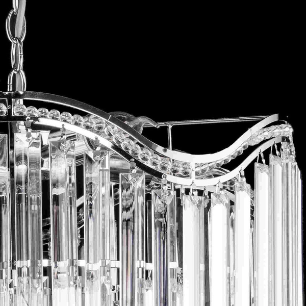 Żyrandol lampa wisząca VEN E1735/7 CR kryształowa glamour do salonu chrom