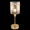 Stołowa lampka glamour GORLEY 15698TM szklana na komodę złota