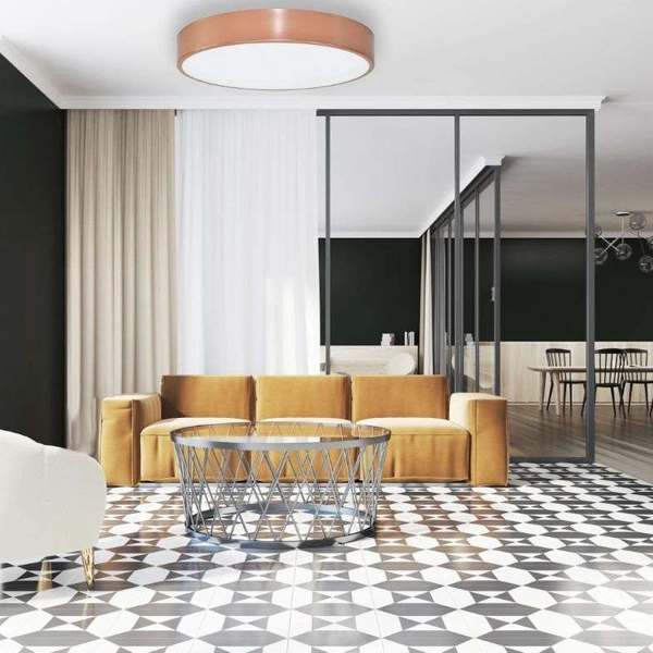 LAMPA sufitowa 137623619709 TEAM okrągła OPRAWA natynkowy plafon metalowy miedziany