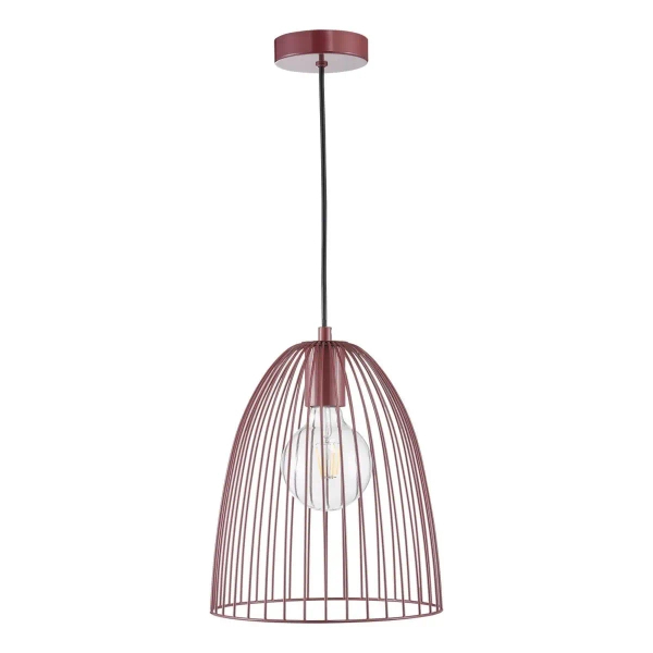Druciana wisząca lampa Maya MAJ0158 klatka metalowa fioletowa