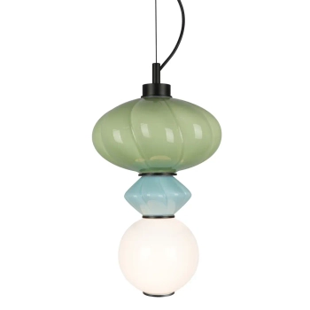 Jadalniana lampa wisząca Tordi PND-94721-1A-MLTI ceramika zielony niebieski