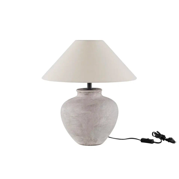 Lampka nocna ceramiczna BELUNCA LE45281 na komodę beżowa