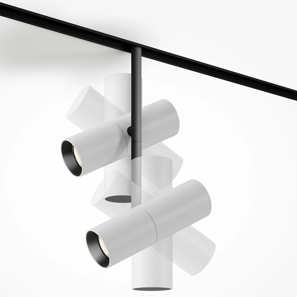 Lampa do szyn magnetycznych Elti TR005-4-2X12W-DS-BW LED 24W 2700-6000K tuba biała czarna