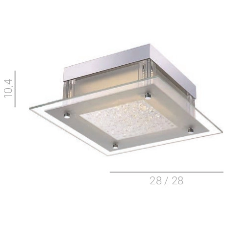 Kwadratowa LAMPA ścienna VETTI C47111-1 Italux kinkiet OPRAWA sufitowa LED 12W 4000K plafon biały