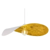 Wisząca falowana lampa LEAF biała złota 1xE27 kapelusz 41921