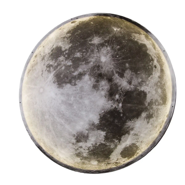 Okrągły kinkiet Księżyc ABIGALI-MOON LED 24W z pilotem plafon szary