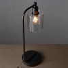 Stołowa lampa Toledo 95457 szklana czarny przezroczysty