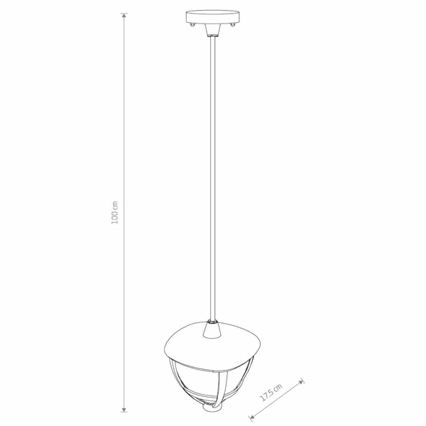 Zewnętrzna lampa wisząca Amelia 10496 Nowodvorski IP44 metalowa czarna