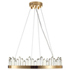 Kryształowy żyrandol Lusso DN918 gold Step LED do salonu złoty