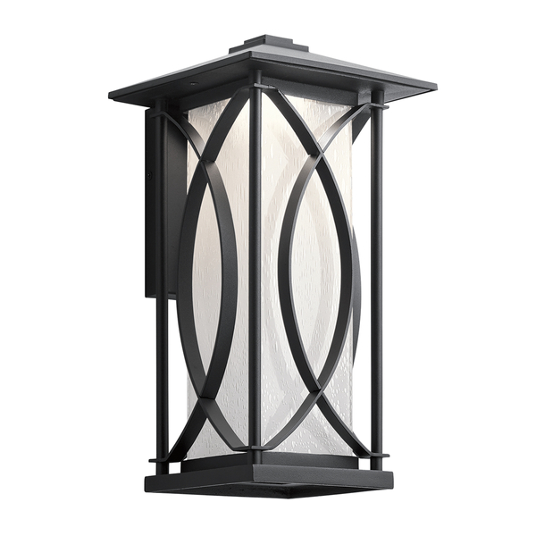 Zewnętrzna lampa nowoczesna QN-ASHBERN-M szklana czarna